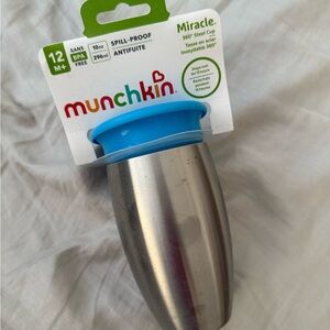 Munchkin Miracle 360° Steel Cup - Blue and Silver